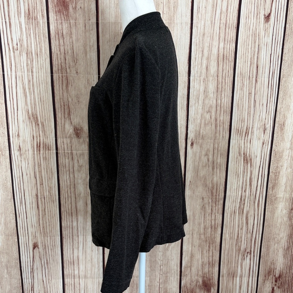 *Banana Republic Charcoal Mock Neck Blazer Size Medium - Picture 5 of 7